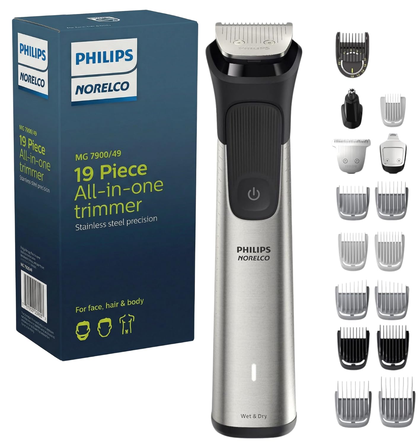 Amazon.com: Philips Multigroom 7000 Series 21 Piece Beard Trimmer